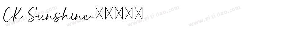 CK Sunshine字体转换